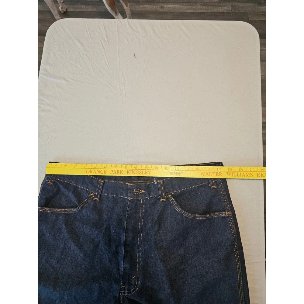 Vintage 60's Levis For Men Orange Tab Denim Shorts Dark Wash Indigo 35 Waist